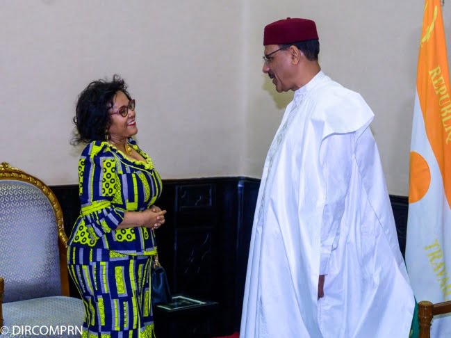 La Directrice Générale de l’Agence de Développement de l’Union Africaine (AUDA-NEPAD), Mme Nardos Bekele-Thomas chez Mohamed Bazoum